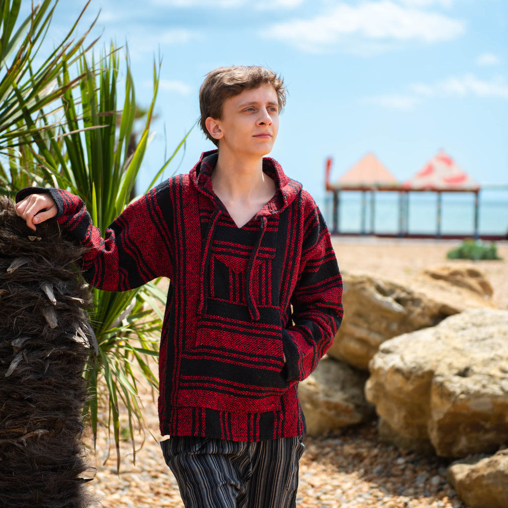 Baja Top - Red and Black-Siesta Crafts