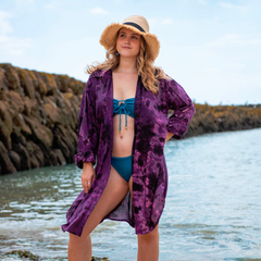 Tonal Tie Dye Shirt Dress-Siesta Crafts