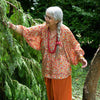 Recycled Sari Puff Sleeve Blouse-Siesta Crafts