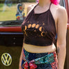 Moon Phases Design Halter Neck Top-Siesta Crafts