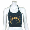 Moon Phases Design Halter Neck Top-Siesta Crafts