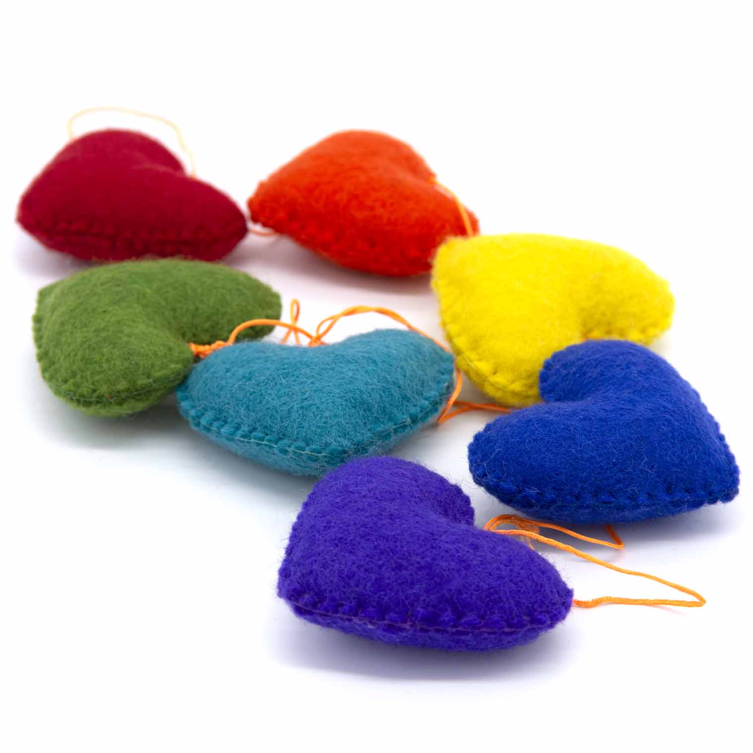 String of Felt Rainbow Hearts – Siesta Crafts