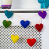 String of Felt Rainbow Hearts-Siesta Crafts