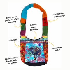 Ripped Cotton Tree Print Bag-Siesta Crafts