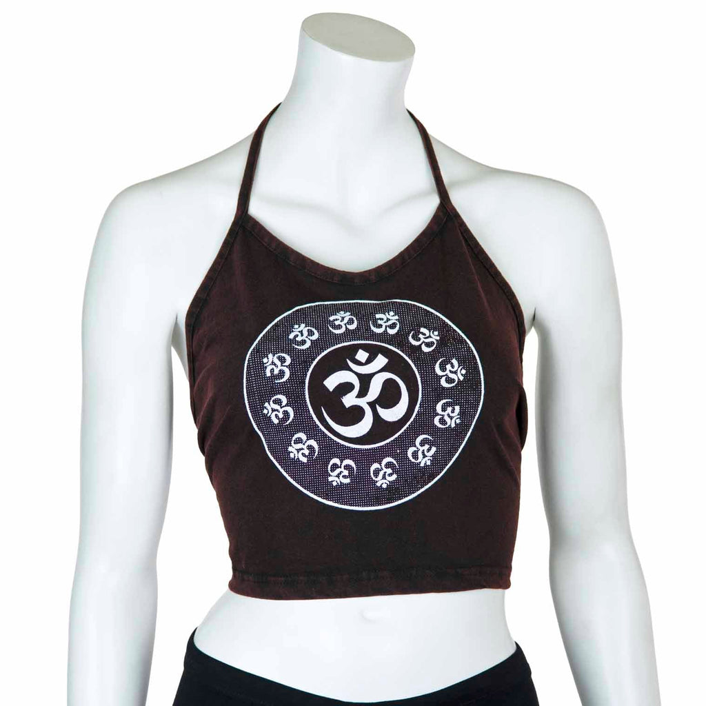 Circle Of Om Halter Neck Top-Siesta Crafts