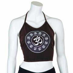 Circle Of Om Halter Neck Top-Siesta Crafts