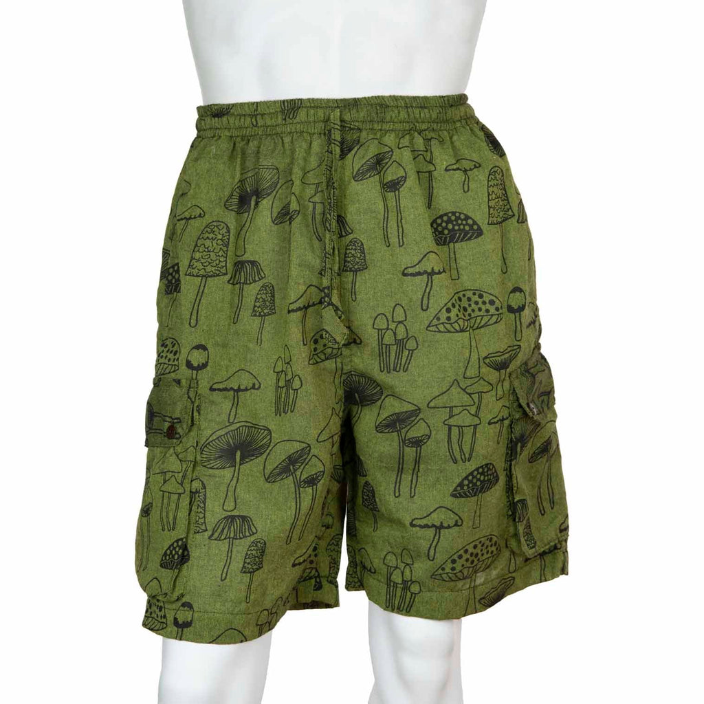 Mushroom Print Combat Shorts-Siesta Crafts