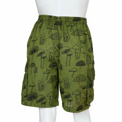 Mushroom Print Combat Shorts-Siesta Crafts