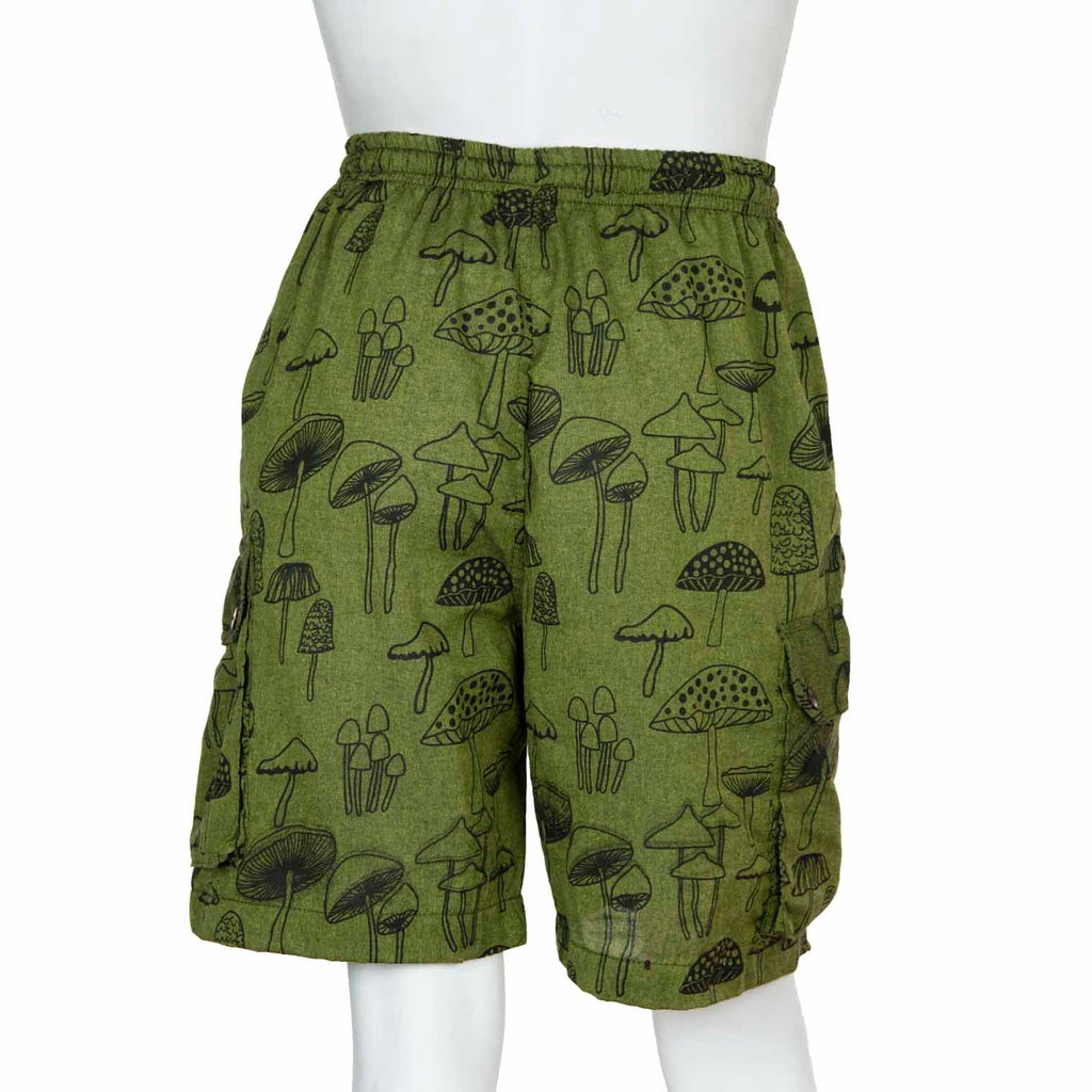 Mushroom Print Combat Shorts-Siesta Crafts