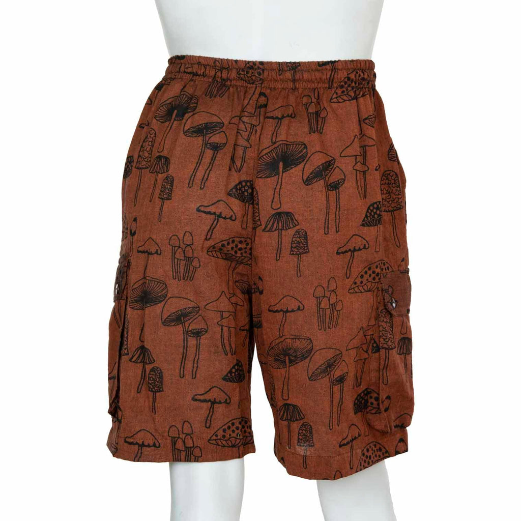 Mushroom Print Combat Shorts-Siesta Crafts