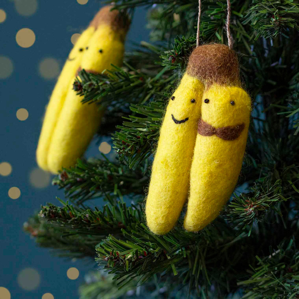 Banana Pair Felt Hanging Decoration-Siesta Crafts