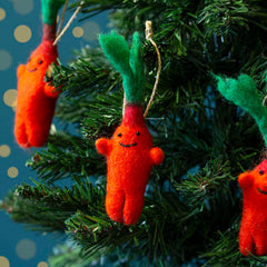 Wonky Carrot Felt Hanging Decoration-Siesta Crafts
