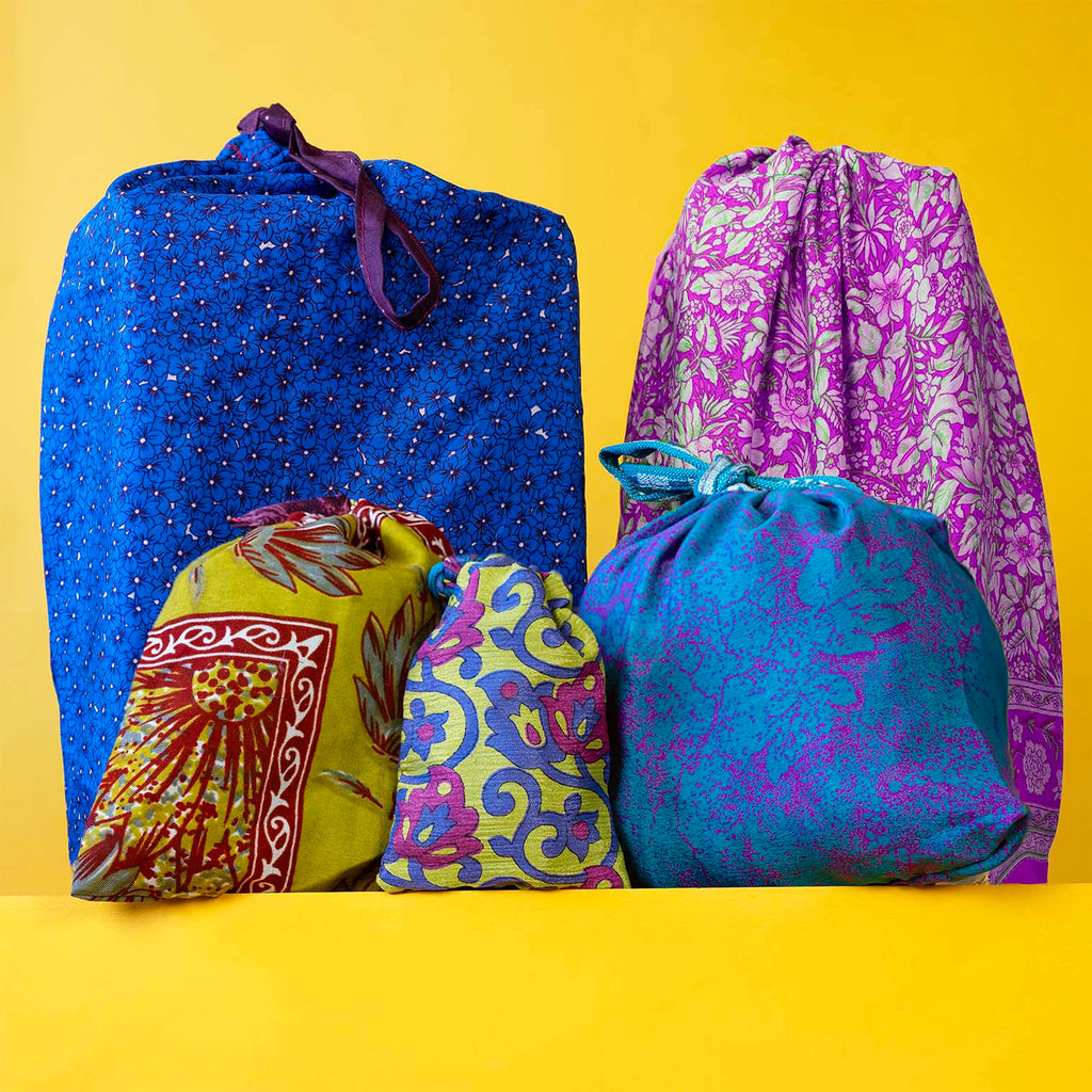 Recycled Sari Gift Bag Set-Siesta Crafts