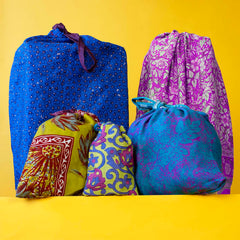 Recycled Sari Gift Bag Set-Siesta Crafts