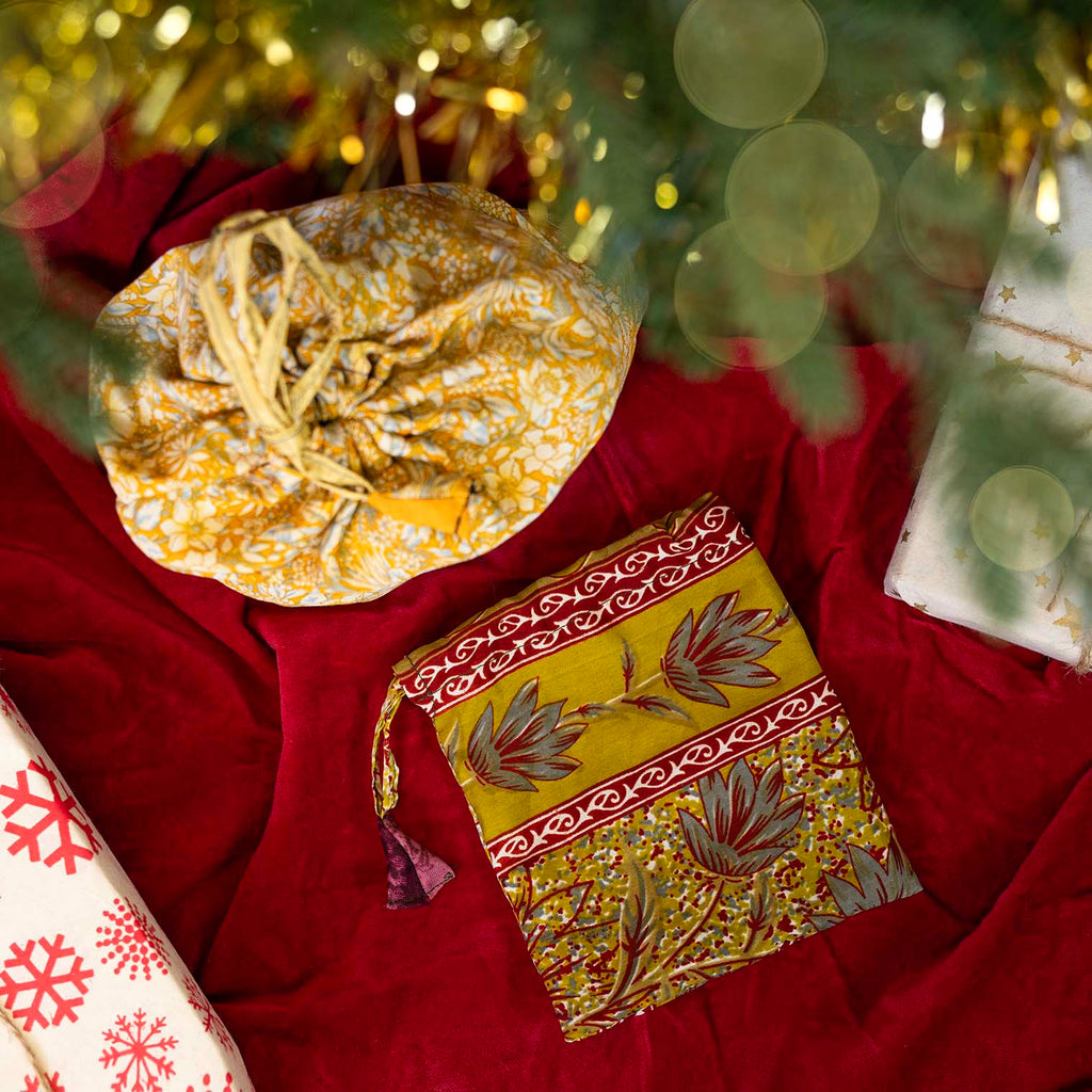 Recycled Sari Gift Bag Set