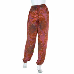 Drawstring Recycled Sari Trousers-Siesta Crafts