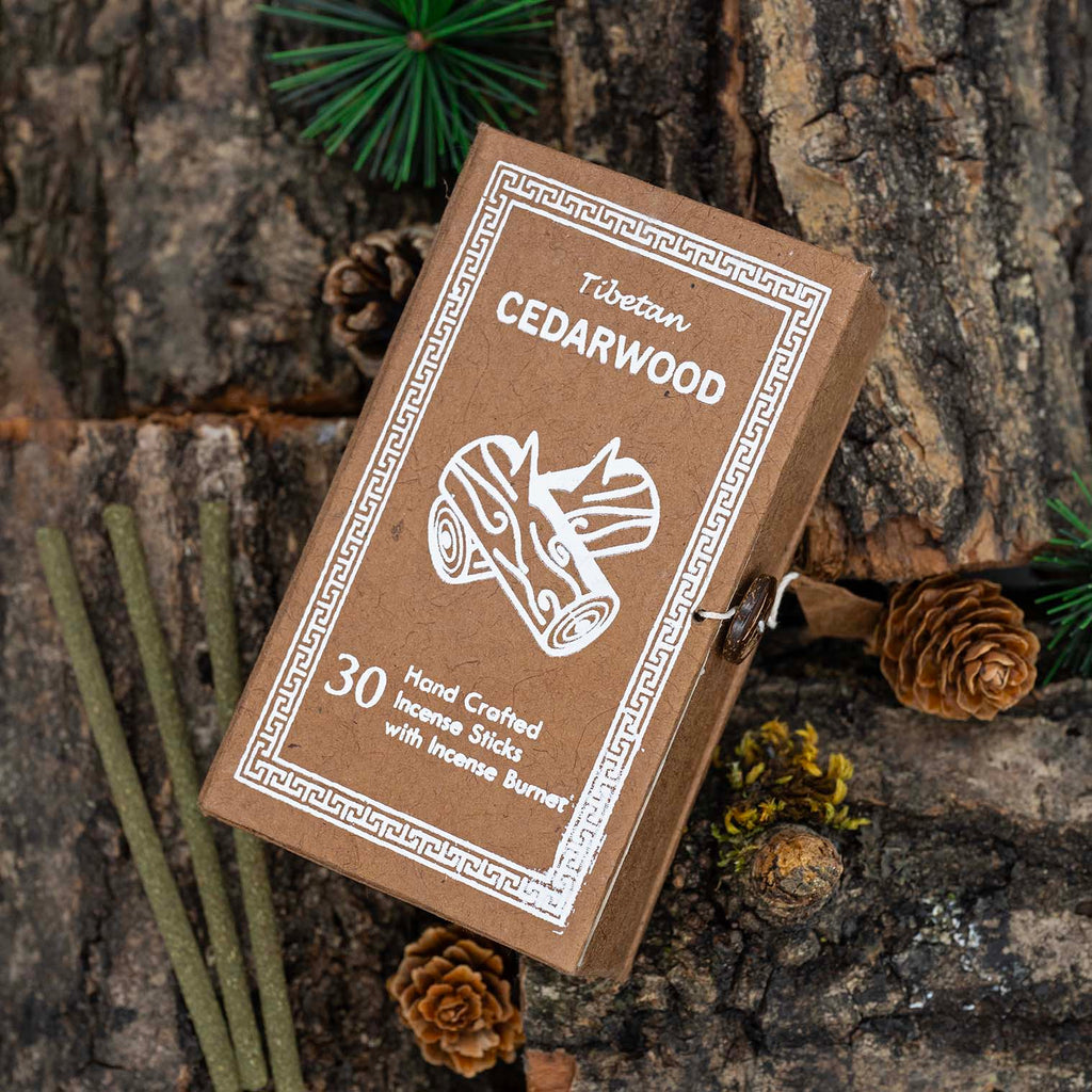 Tibetan Buddha Incense Set - Cedarwood