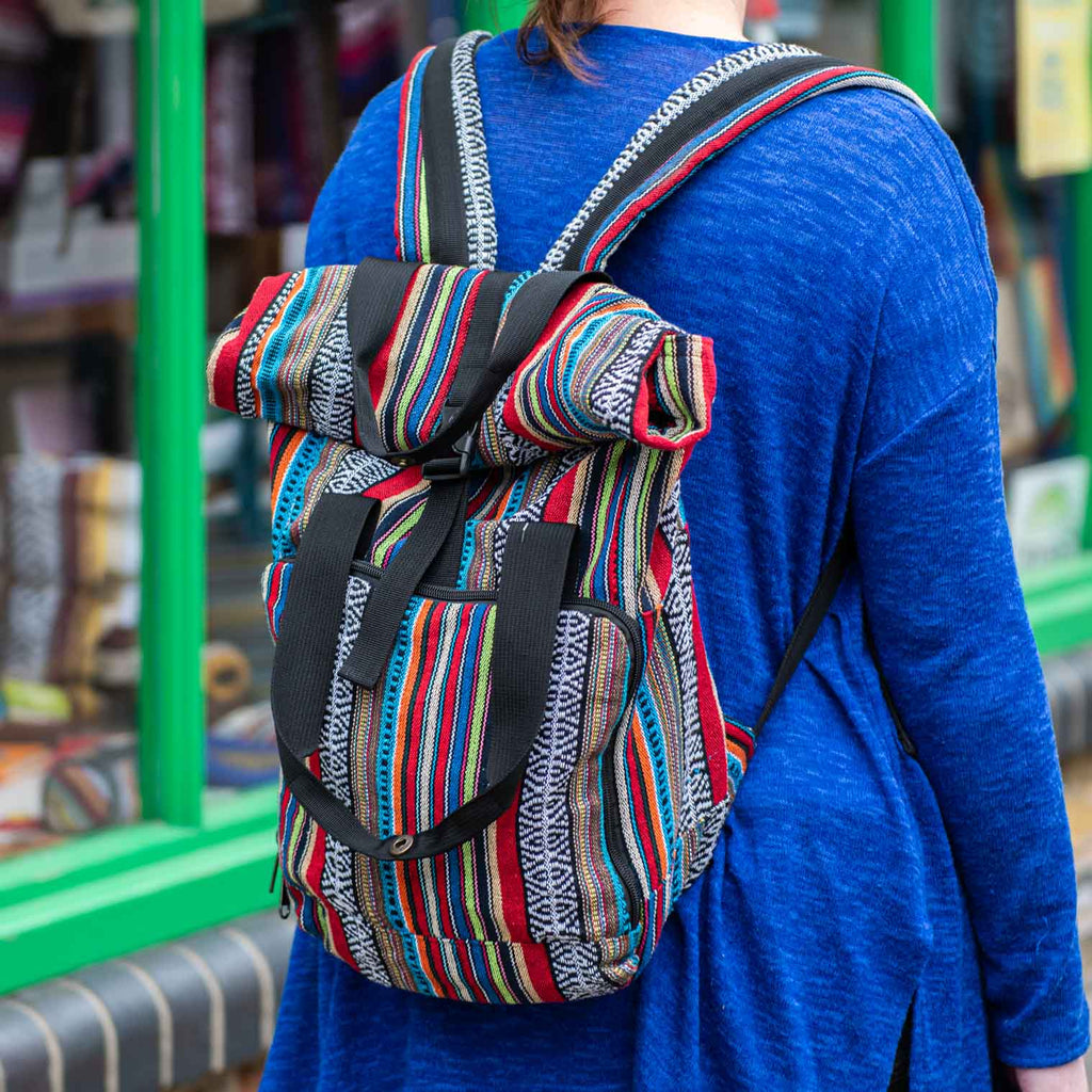 Roll Top Gheri Backpack-Siesta Crafts