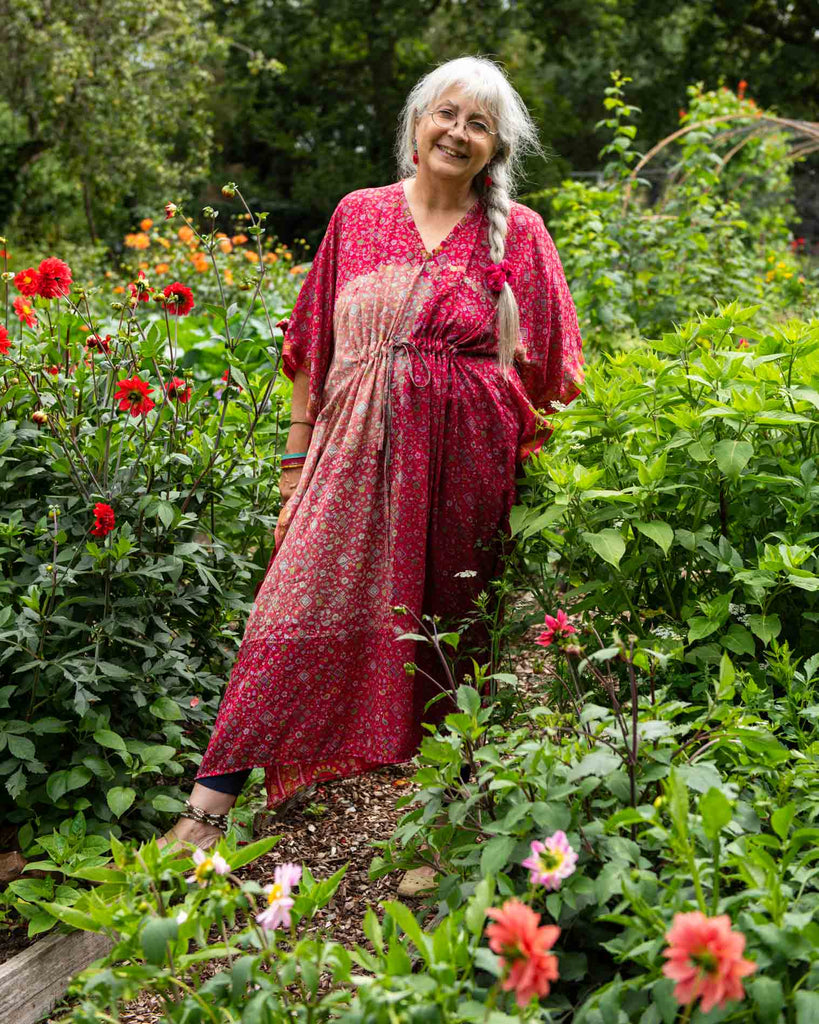 Recycled Sari Kaftan-Siesta Crafts