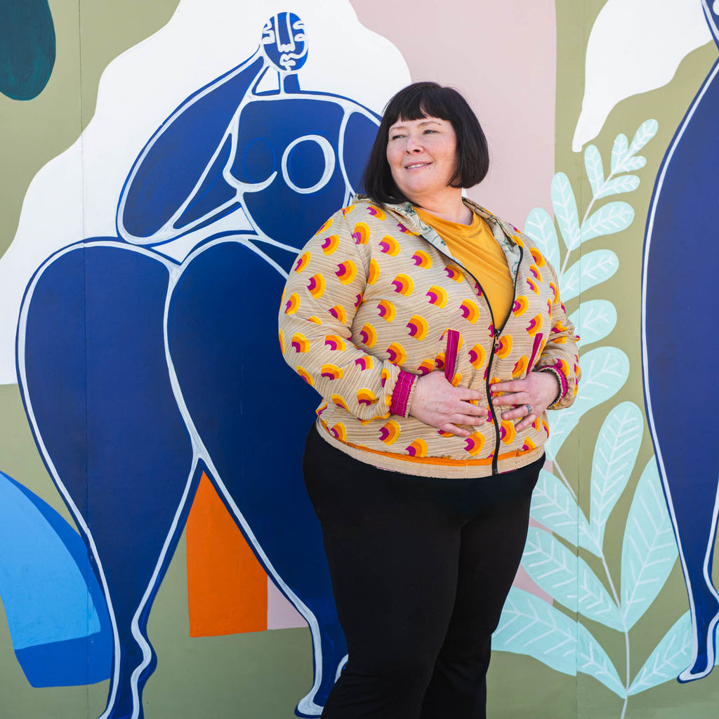 Reversible Recycled Sari Bomber Jacket-Siesta Crafts