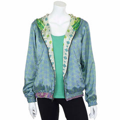 Reversible Recycled Sari Bomber Jacket-Siesta Crafts