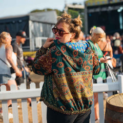 Reversible Recycled Sari Bomber Jacket
