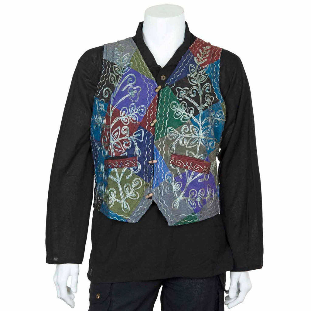 Aari Embroidered Waistcoat-Siesta Crafts