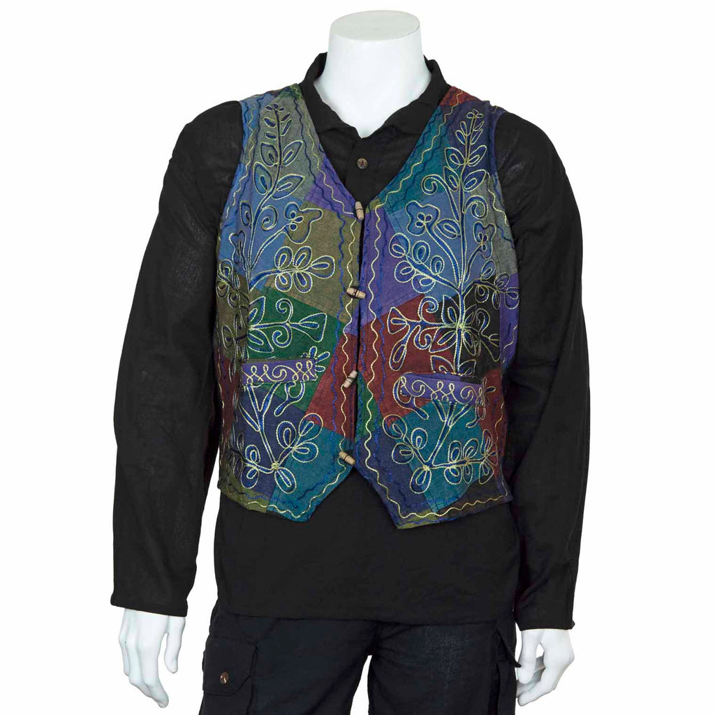 Aari Embroidered Waistcoat-Siesta Crafts