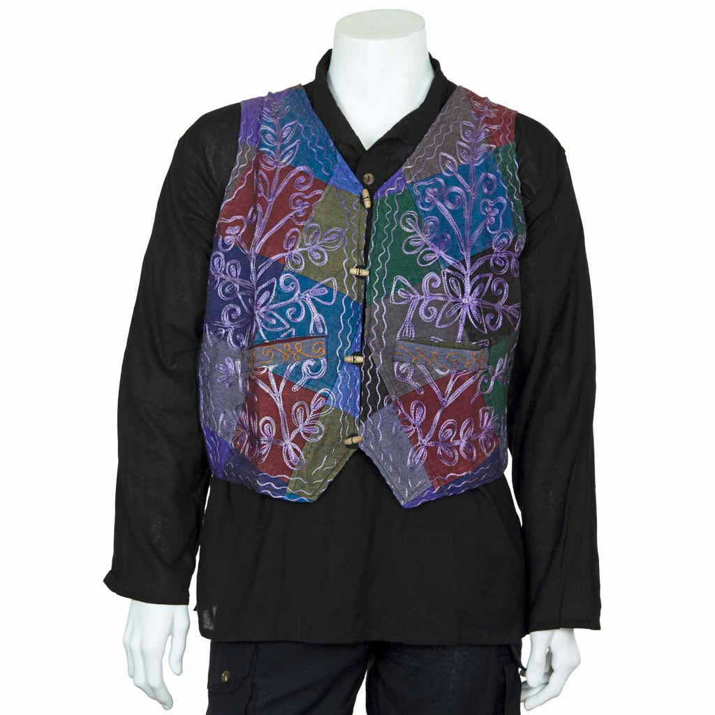 Aari Embroidered Waistcoat-Siesta Crafts