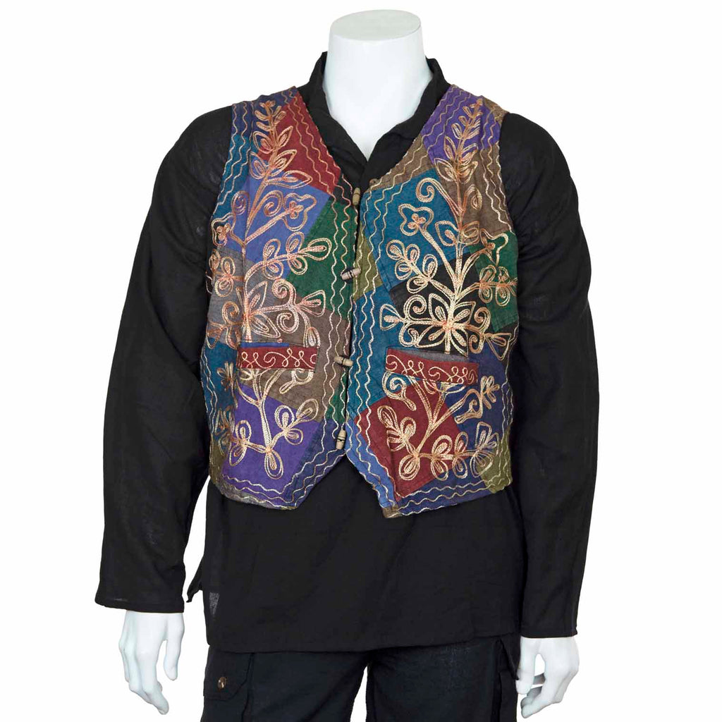 Aari Embroidered Waistcoat-Siesta Crafts