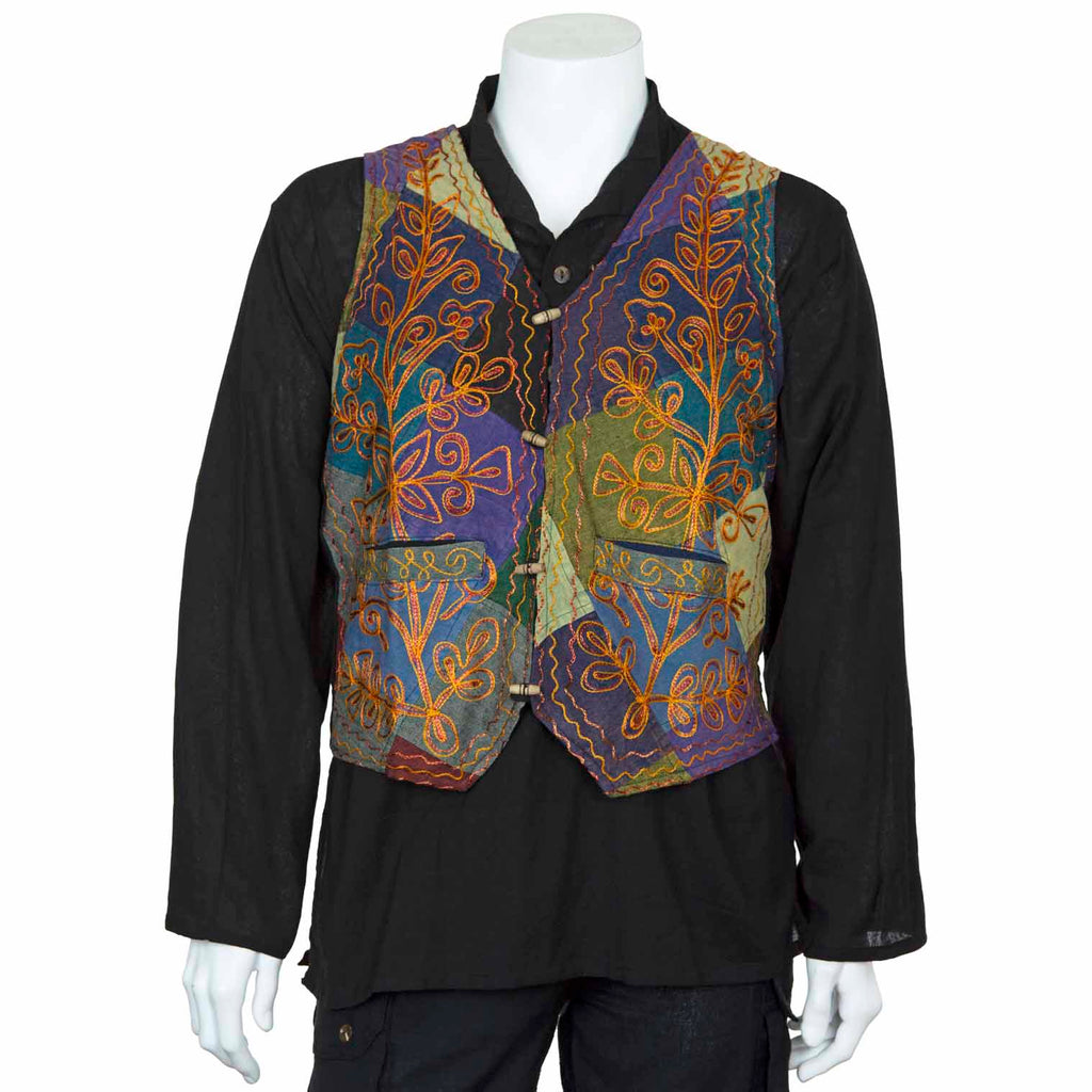 Aari Embroidered Waistcoat-Siesta Crafts