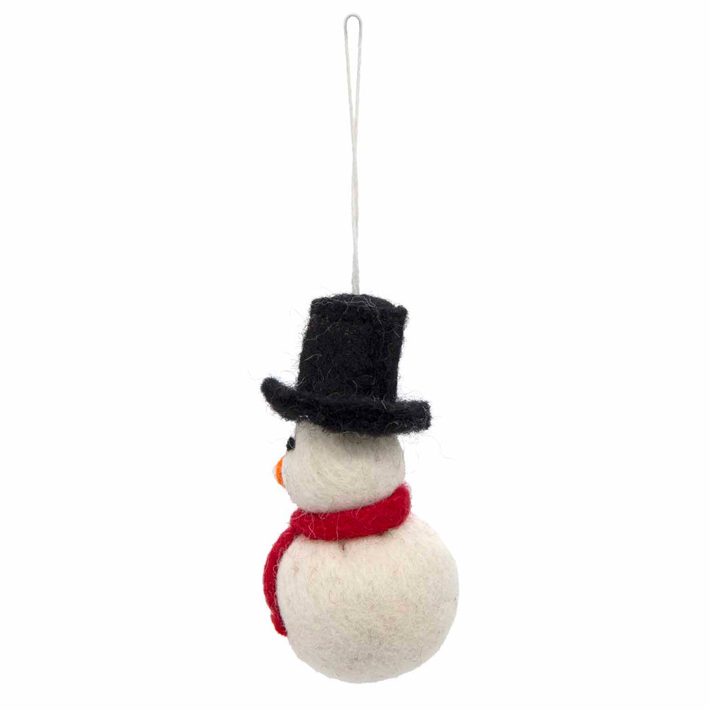 Snowman with Hat Felt Christmas Decoration-Siesta Crafts