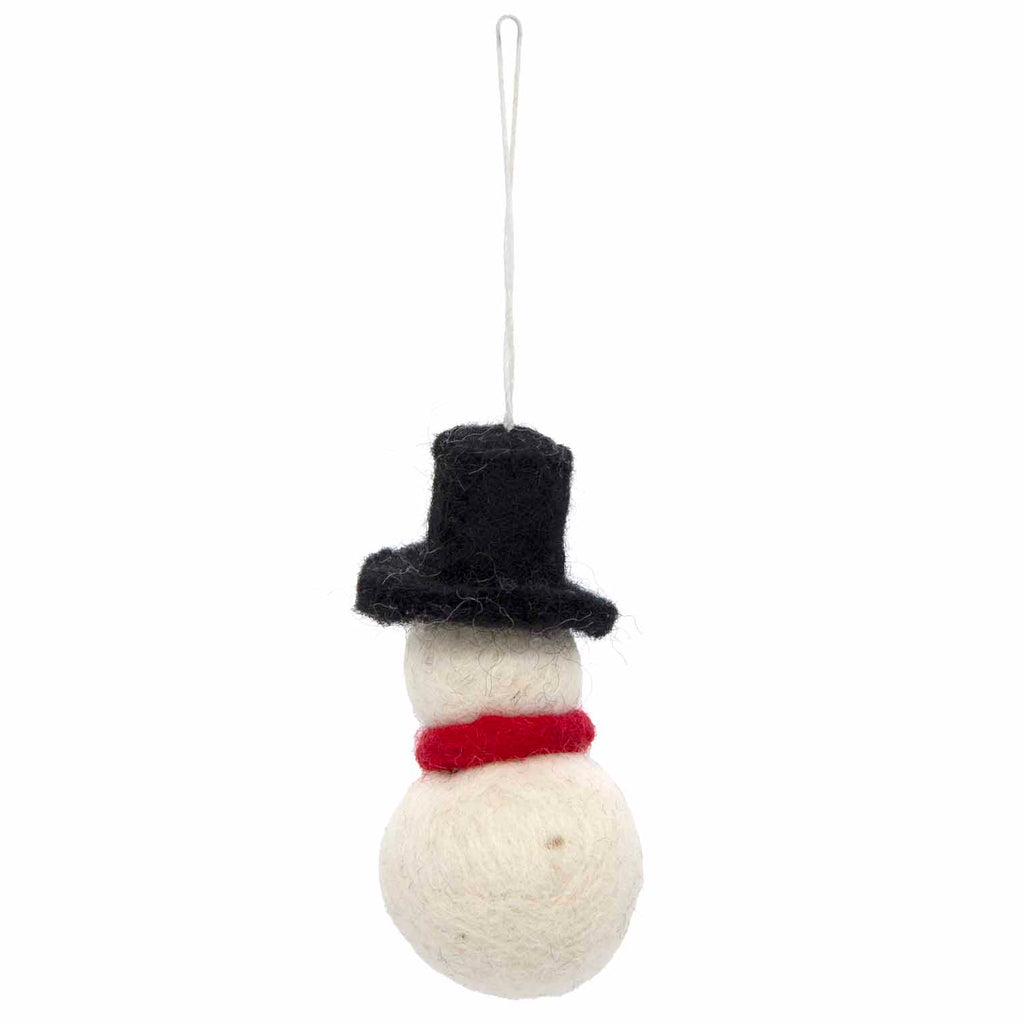 Snowman with Hat Felt Christmas Decoration-Siesta Crafts