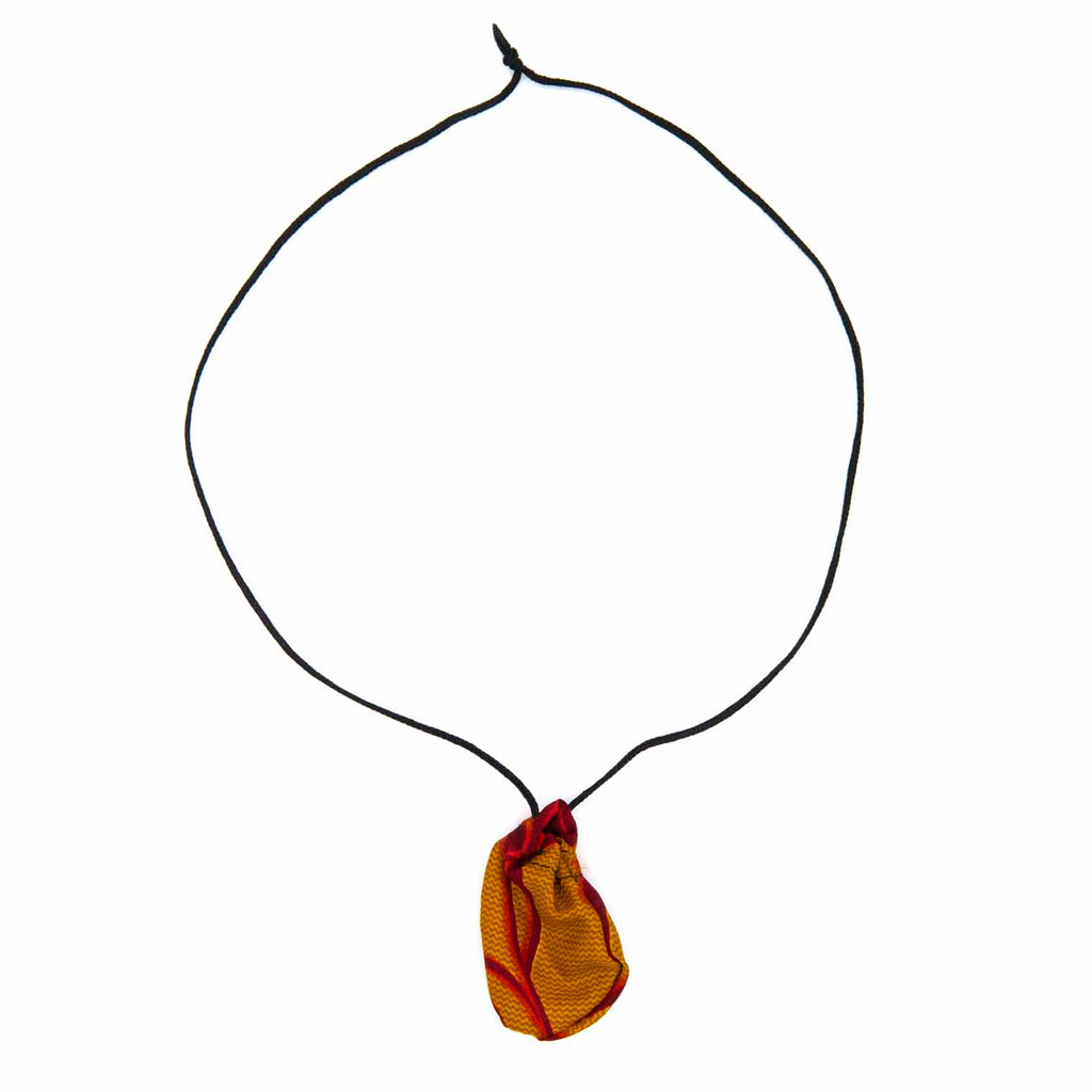Recycled Sari Crystal Pouch Necklace-Siesta Crafts
