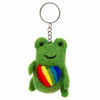 Frog with Rainbow Heart Felt Keyring-Siesta Crafts