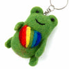 Frog with Rainbow Heart Felt Keyring-Siesta Crafts