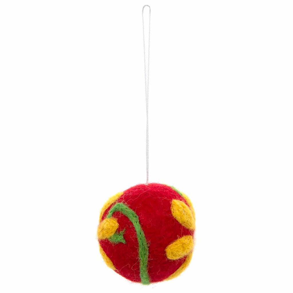 Flower Bauble Felt Christmas Decoration-Siesta Crafts