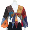 Stripy Patch Wrap Top-Siesta Crafts
