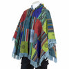 Patch Fringed Poncho Cape-Siesta Crafts