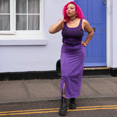 Aari Embroidered Maxi Skirt-Siesta Crafts