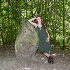 Stonewash Lace Up Diagonal Dress-Siesta Crafts