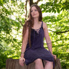 Stonewash Lace Up Diagonal Dress-Siesta Crafts