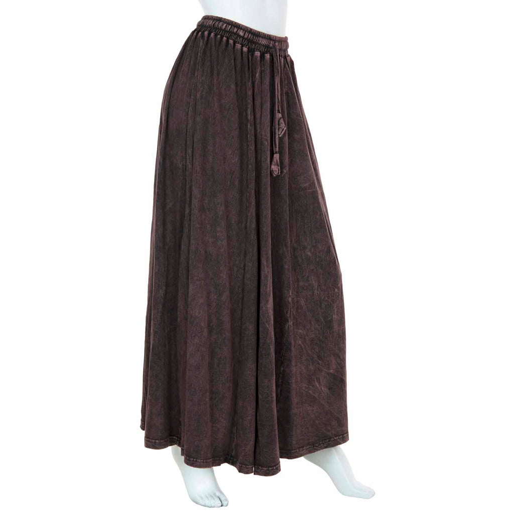 Stonewash Ruffle Maxi Skirt-Siesta Crafts