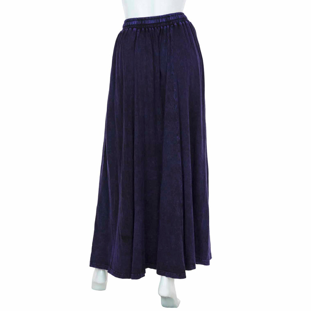 Stonewash Ruffle Maxi Skirt-Siesta Crafts