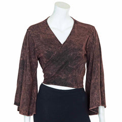Stonewash Wrap Top-Siesta Crafts