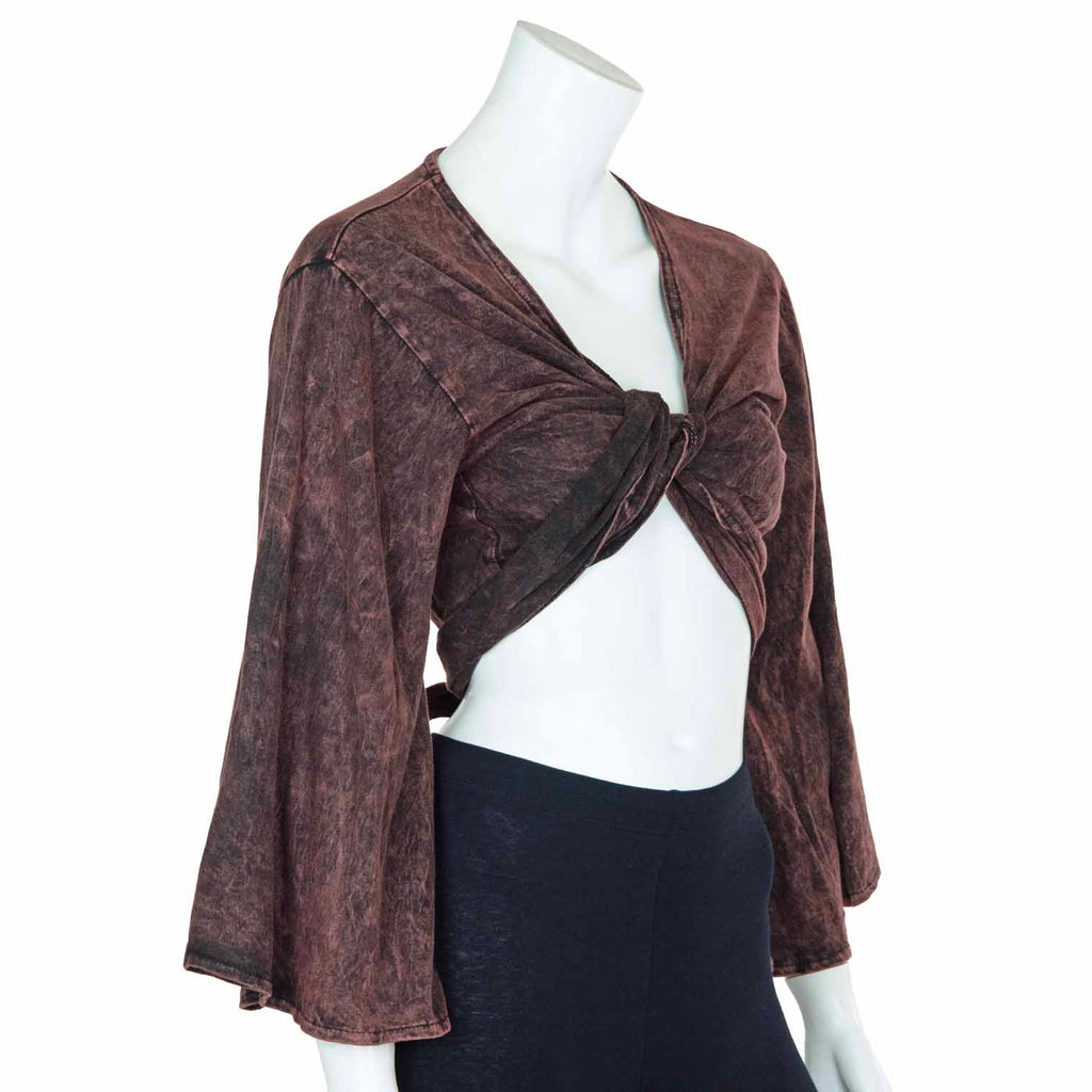 Stonewash Wrap Top-Siesta Crafts