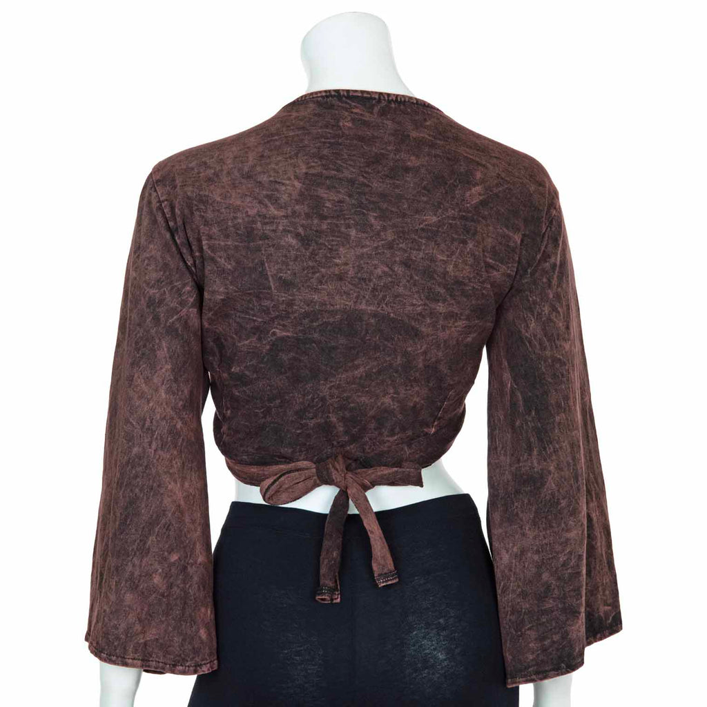Stonewash Wrap Top-Siesta Crafts