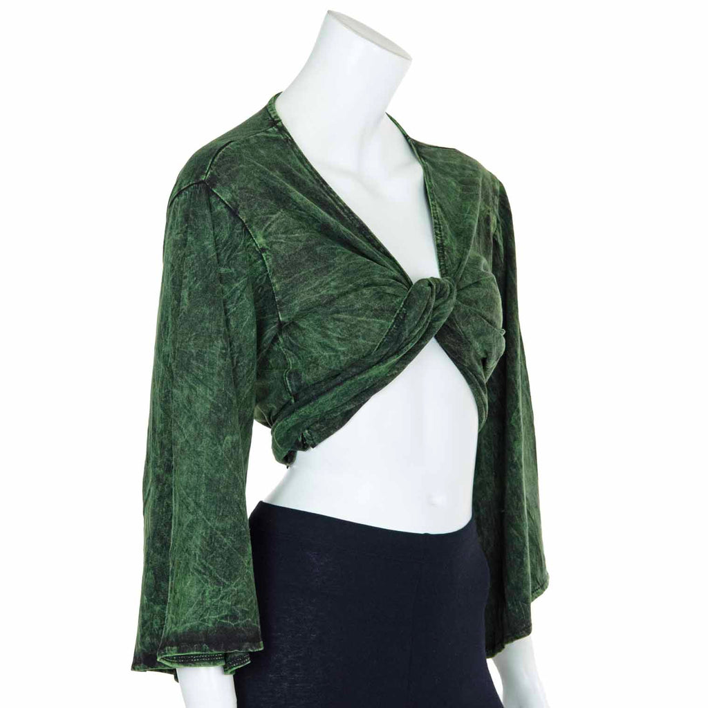 Stonewash Wrap Top-Siesta Crafts