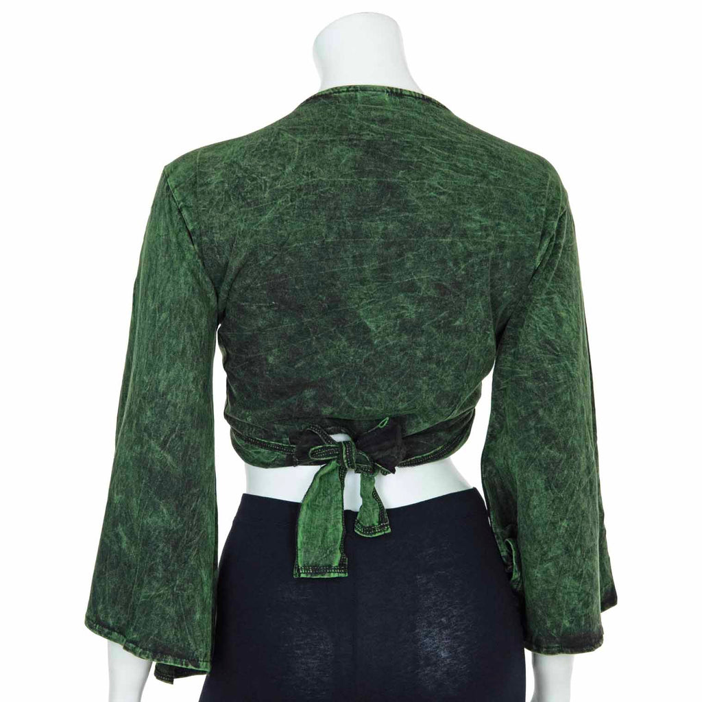 Stonewash Wrap Top-Siesta Crafts