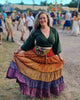 Rainbow Stripy Cotton Maxi Skirt-Siesta Crafts